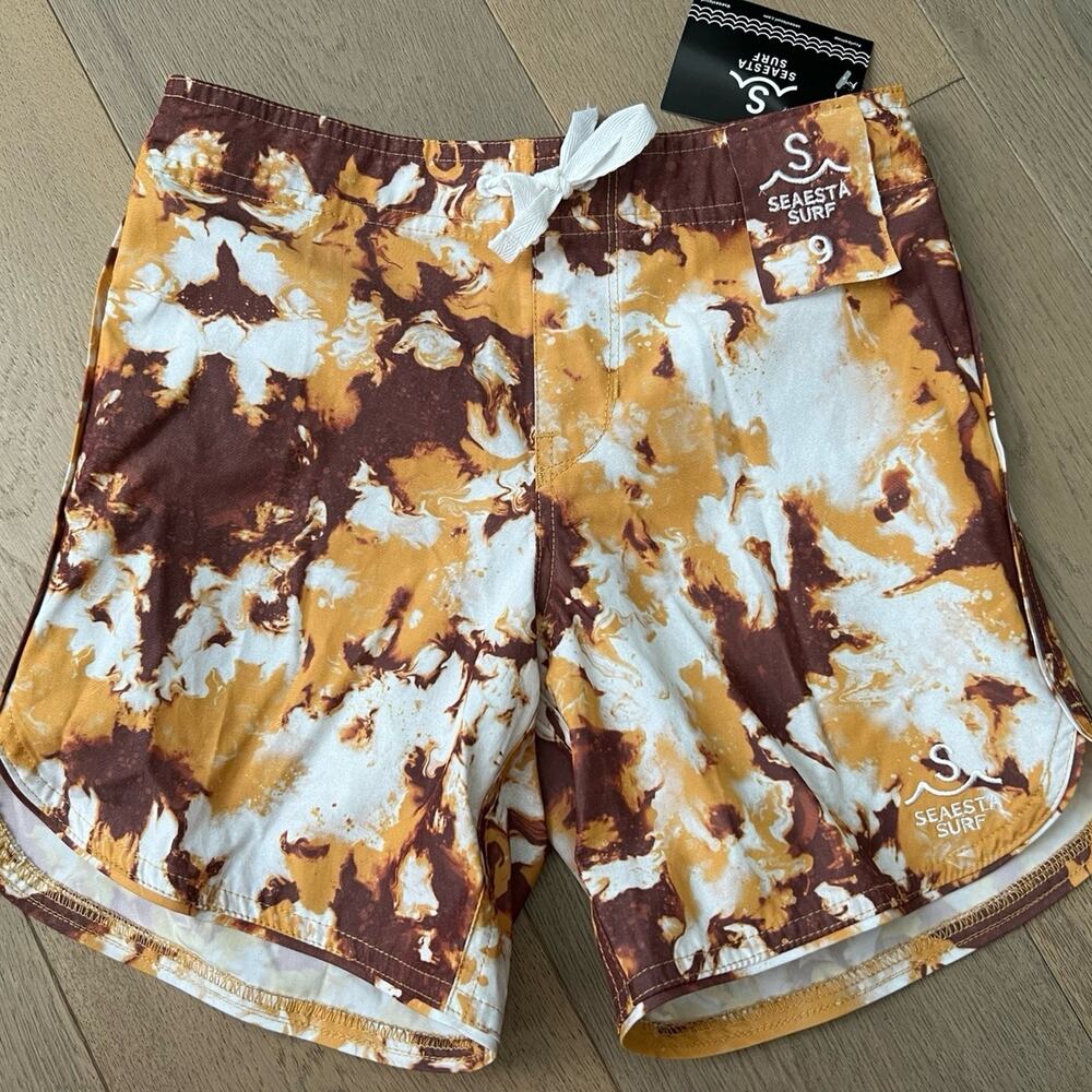 NWT Seaesta Surf Boys Boardshorts Swim Trunks Shorts Sz 9